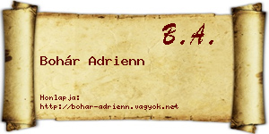 Bohár Adrienn névjegykártya